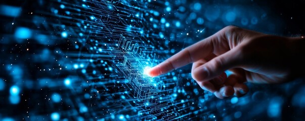 Wall Mural - digital technology, internet network connection, big data, digital marketing iot internet of things 
