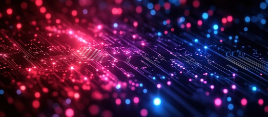 Abstract Digital Circuitry Artwork