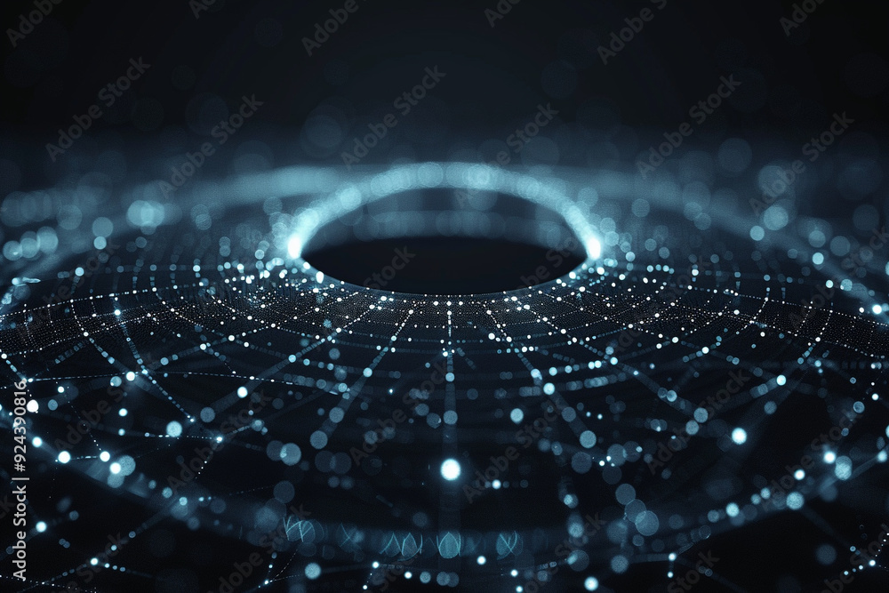 An abstract 4k technology background showcases a dark backdrop with ...