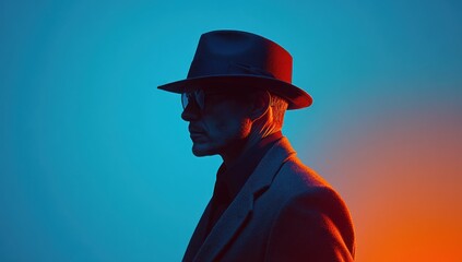 Poster - Mysterious Man in a Fedora