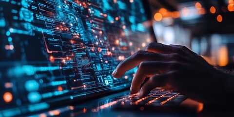Wall Mural - digital technology, internet network connection, big data, digital marketing iot internet of things 