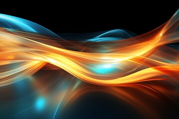 Energy Light Lines Flow Background, Neon Light Lines Flow Wallpaper, Abstract Neon Wallpaper, Neon Background, colorful curvy shape glowing Wallpaper, Technology Background, AI Generative