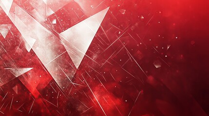 Abstract Geometric Shapes. Contemporary red background featuring layers of textured geometric shapes concept