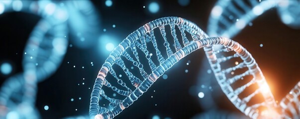 Detailed view of chromosomes in the synthesis phase, realistic textures and lighting, Genetics, DNA replication process