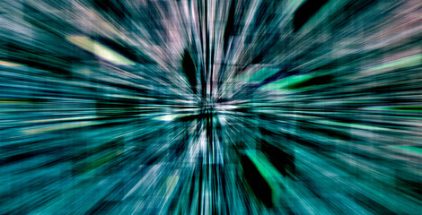 Poster - Abstract flight in space hyper jump  illustration 