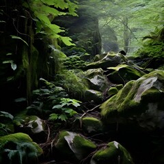 Poster - waterfall in the forest