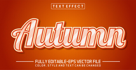 Wall Mural - Autumn font Text effect editable