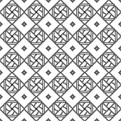 Black and white seamless abstract pattern Background and backdrop Grayscale ornamental design, Mosaic ornaments Vector graphic illustration. 