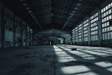 Lager Halle - Beatiful Decay - Abandoned - Verlassener Ort - Urbex / Urbexing - Lost Place - Artwork - Creepy - High quality photo