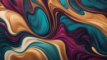 Wall Mural - Abstract textures with fluid transitions and rich, luxurious colors. Perfect for creating sophisticated decor and design elements