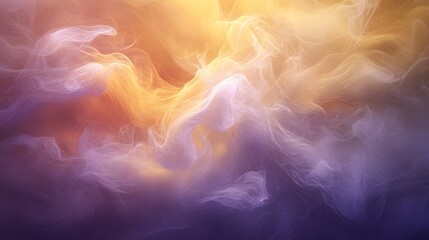 Wall Mural - 8. an ethereal cloud of swirling smoke and color, with hints of gold and violet peeking through