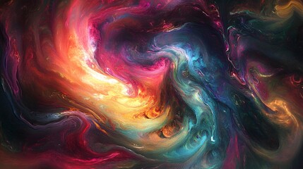Wall Mural - 26. A colorful, swirling pattern of light and shadow, creating a dynamic and ethereal atmosphere