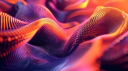Wall Mural - 44. An intricate array of geometric patterns and smooth gradients forming a dynamic 3D background