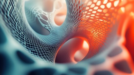Wall Mural - 44. an intricate array of geometric patterns and smooth gradients forming a dynamic 3d background