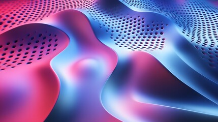 Wall Mural - 44. An intricate array of geometric patterns and smooth gradients forming a dynamic 3D background