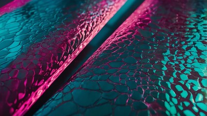 Poster - Abstract background with a bright pink and teal color scheme of a textured surface.