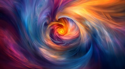 Wall Mural - 48. A vibrant, swirling vortex of light and color creating a sense of dynamic movement