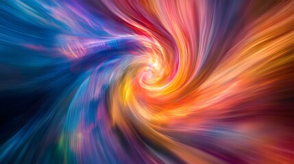 Wall Mural - 48. A vibrant, swirling vortex of light and color creating a sense of dynamic movement