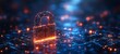 © Creative_Bringer - Secure digital network, glowing lock, blue background, cybersecurity concept