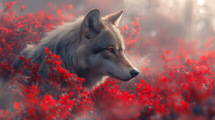 Wall Mural - Wolf wallpaper. Wolf poster