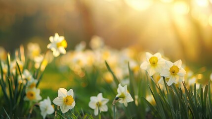 Wall Mural - Golden Hour Daffodils