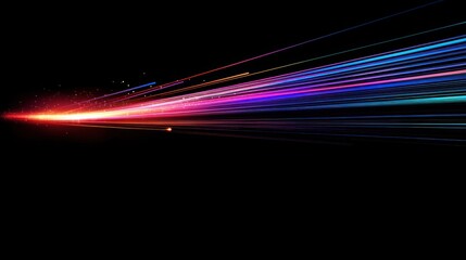 speed of multiple colorful light beams