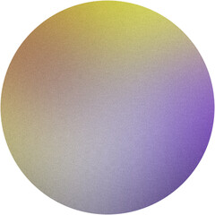 Poster - Lively circle with a textured look, showcasing shades of yellow, purple, and orange on a see through backdrop