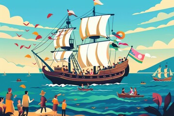 Wall Mural - Columbus Day