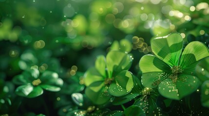 Canvas Print - A close-up view of a bunch of green flowers