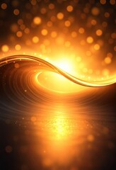 Wall Mural - Luxury abstract background with the gold light wave