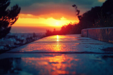 Canvas Print - Concrete road