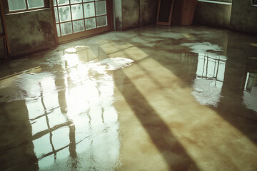 Poster - Wet concrete floor