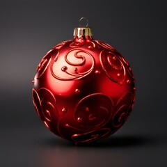 Wall Mural - red christmas ball