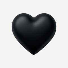 Poster - Elegant black heart shape