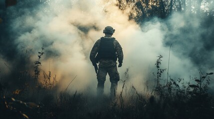 Soldier in the Smoke