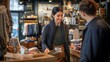 © Dentma Art - Female store clerk assisting customer in a retail shop