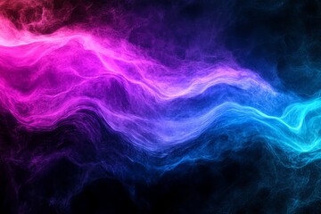 Canvas Print - A colorful wave of light with purple, blue and pink colors