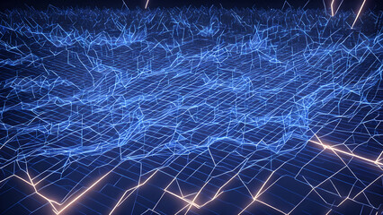 Electrified Grid background 3d wallpaper