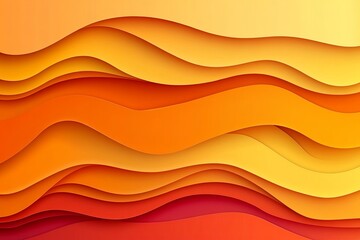 Wall Mural - The orange waves are made of paper and are very long