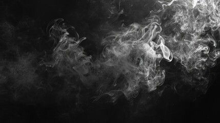 Poster - A black and white photo of smoke rising into the air