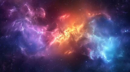 Colorful space galaxy cloud nebula. Universe science astronomy. Supernova background wallpaper.