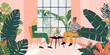 © BISMILAH - Couple Having Conversation in a Greenhouse