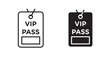 © wise - Vip pass vector icon in solid and outline style