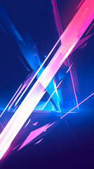 Wall Mural - cyberpunk neon colors hi-tech geometric abstract background. Modern trendy emotional vertical anime art. Energy expression. social media post graphic element, print, wallpaper. Generative Ai content