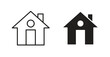 © wise - Home vector icon in solid and outline style