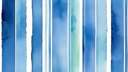 Canvas Print - watercolor of abstract gradient blue color