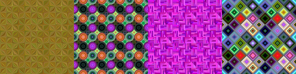 Wall Mural - seamless color geometric pattern set
