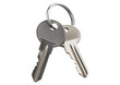 Two keys isolated isolated on a transparent or white background