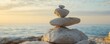 © Katsyarina - Balancing the stones. Rock balance. The art of finding balance. Relaxation, meditation, retreat. Mental balance