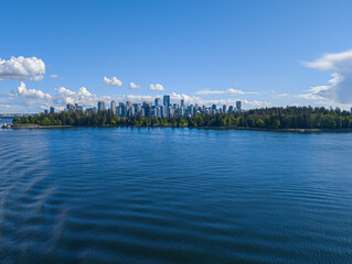 Vancouver Skyline with Stanley Park in the foreground